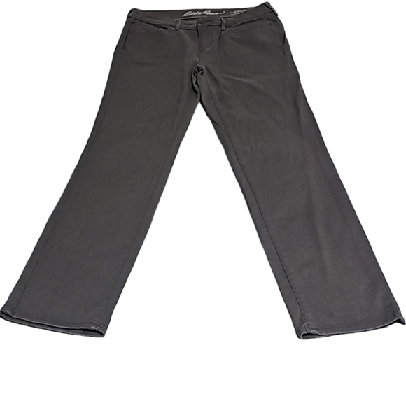 Eddie Bauer Grey Elysian Slightly-Curvy High-Rise Slim Straight Pant - Picture 4 of 16